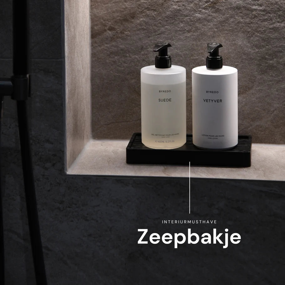 COOKX - Mini Zeepbakje/Plateautje - Eikenhout - Zwart
