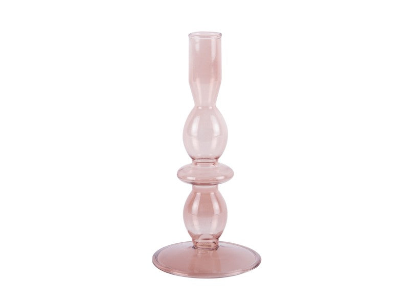 Present Time - Glazen Kandelaar Art Bubbles - Pink