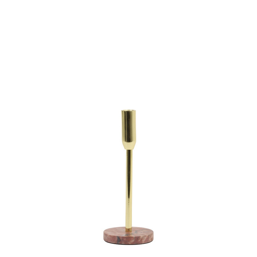 Kandelaar - Goud/Roze S
