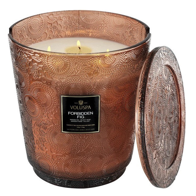Voluspa - Forbidden Fig - 5-Wick Heart Candle