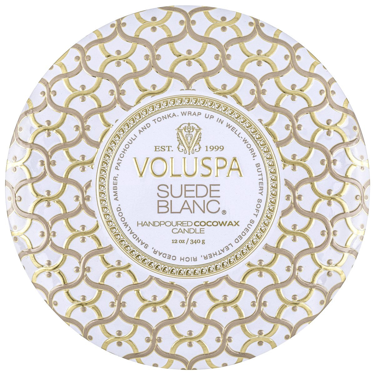 Voluspa - Suede Blanc - 3-Wick Tin