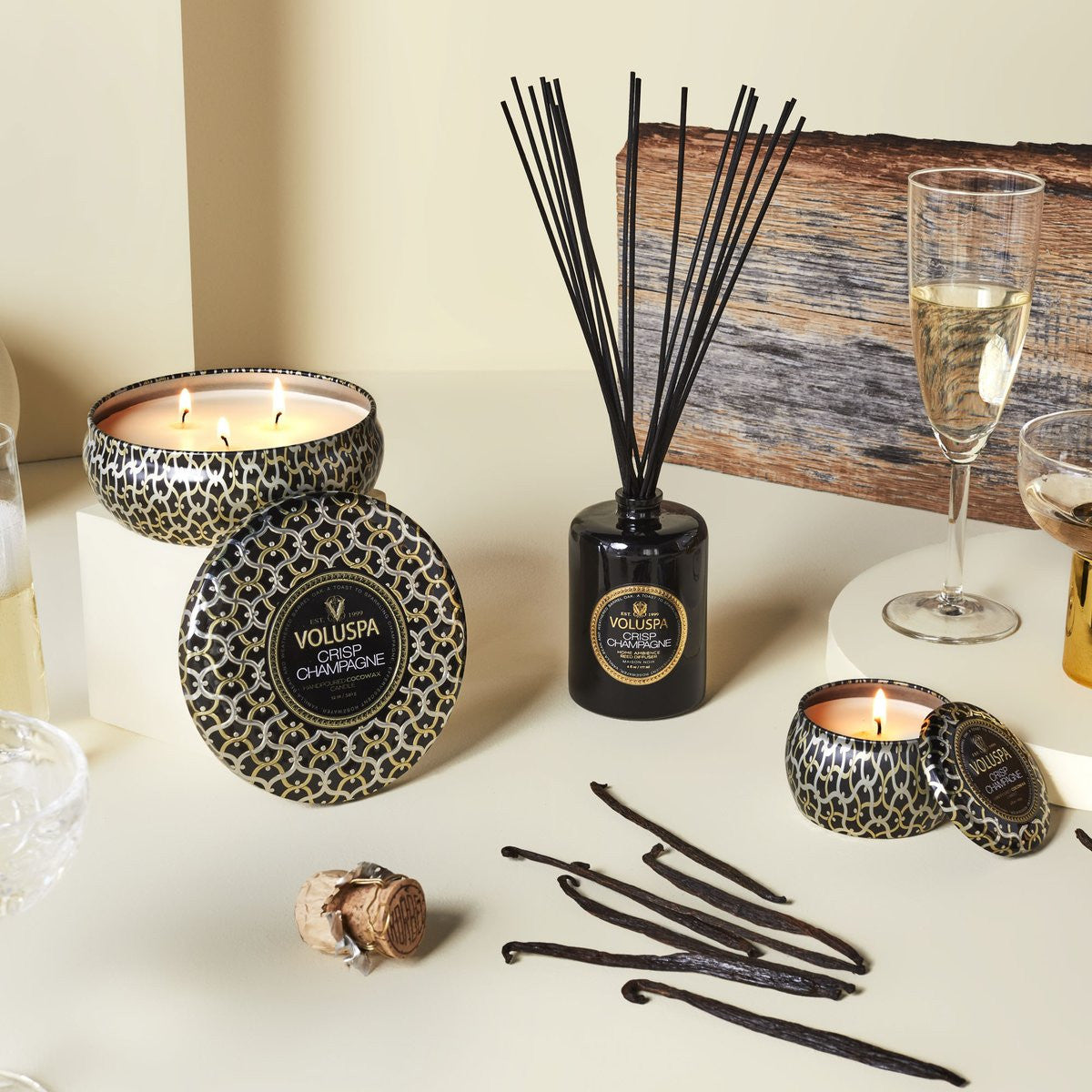 Voluspa - Crisp Champagne - 3-Wick