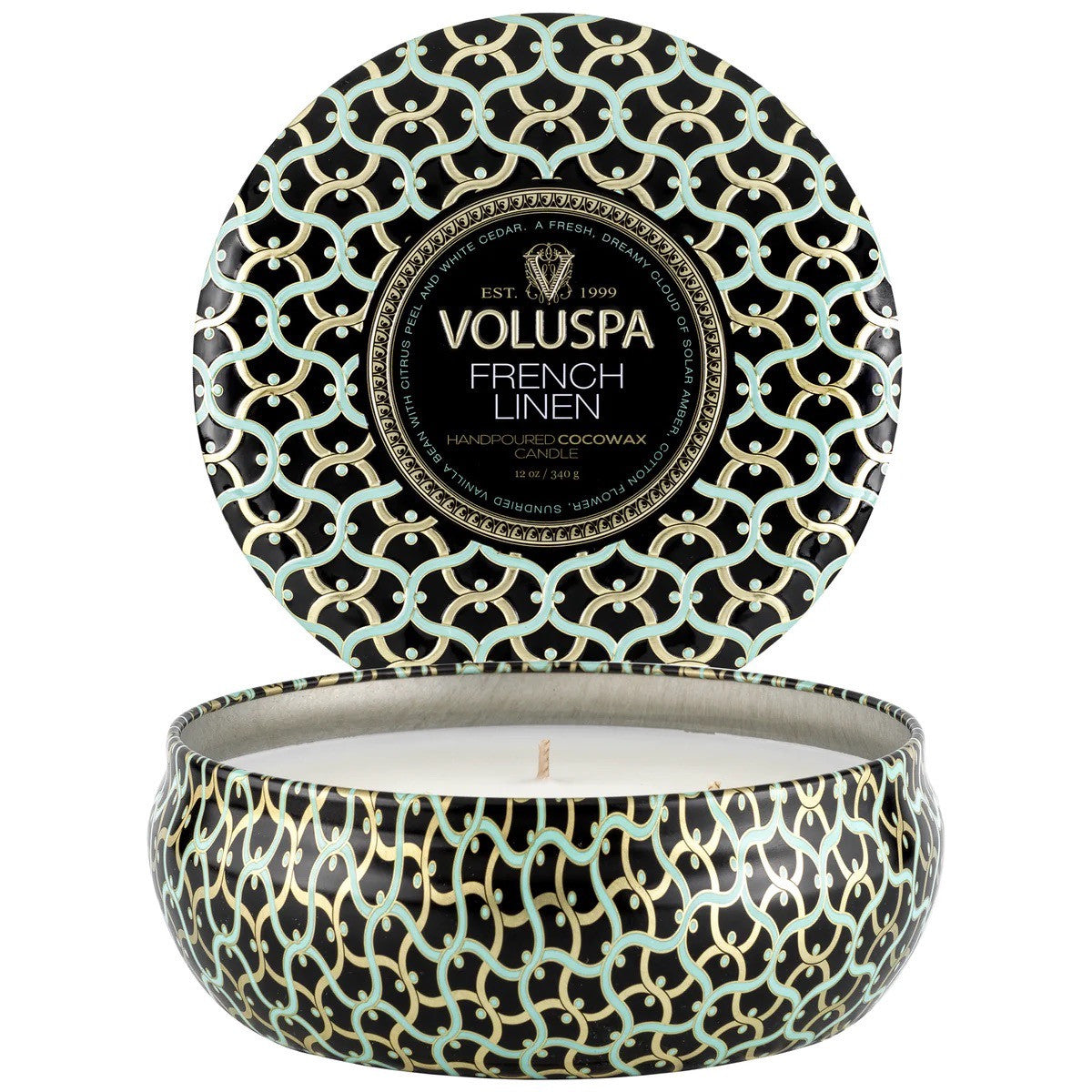 Voluspa - French Linen - 3-Wick Tin