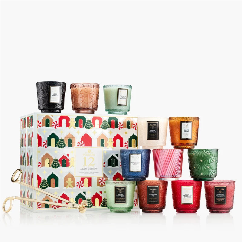 Voluspa - Alpin Advent Calendar - Petite Pedestal Candle Gift Set