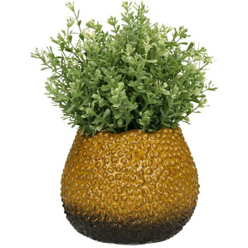 Kersten-Vaas-Bloem-Pot-Oker-Geel