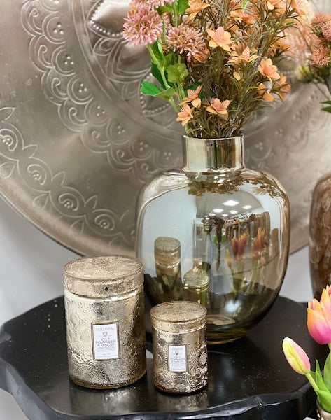 Voluspa - Gilt Pomander & Hinoki - Small Jar