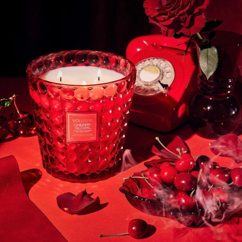 Voluspa - Cherry Gloss - 3-Wick Hearth Candle