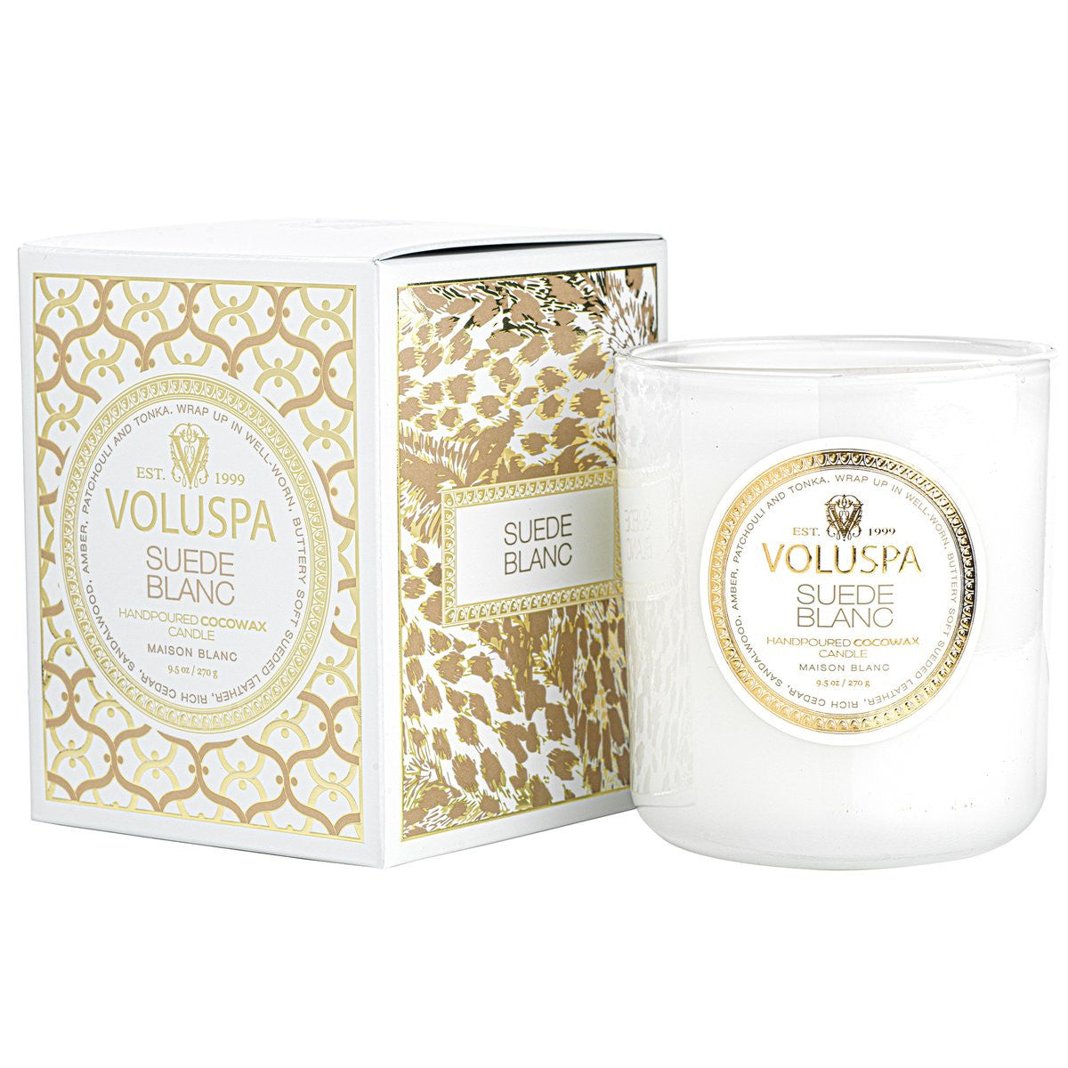 Voluspa - Suede Blanc - Classic Candle