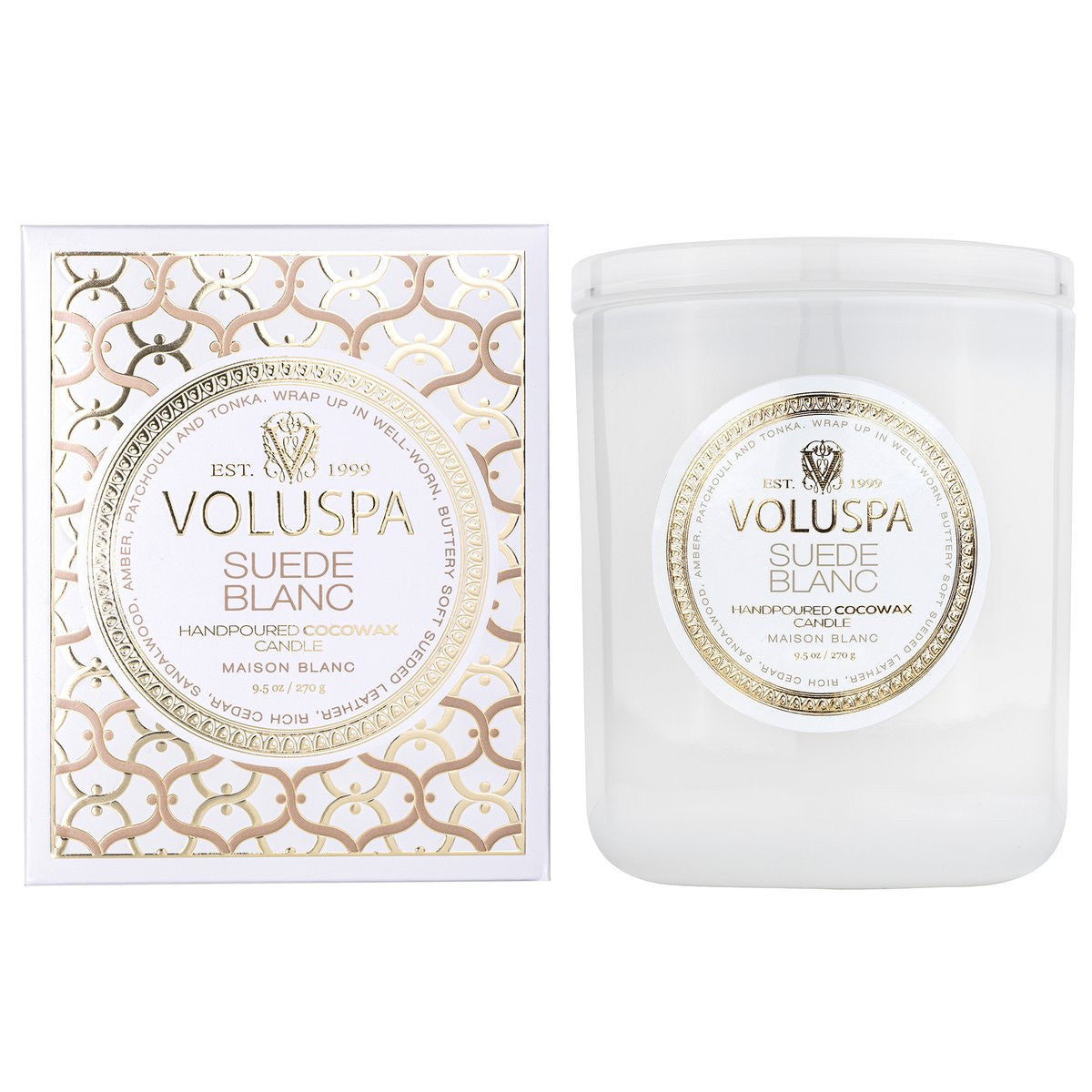 Voluspa - Suede Blanc - Classic Candle