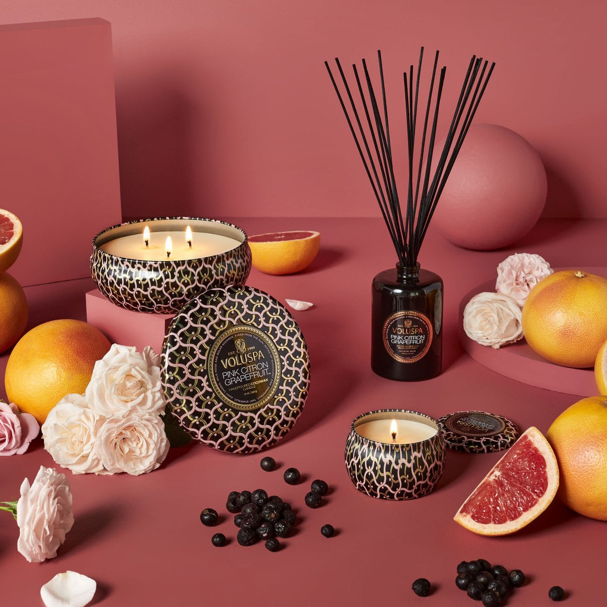 Voluspa - Pink Citron Grapefruit - Mini Tin