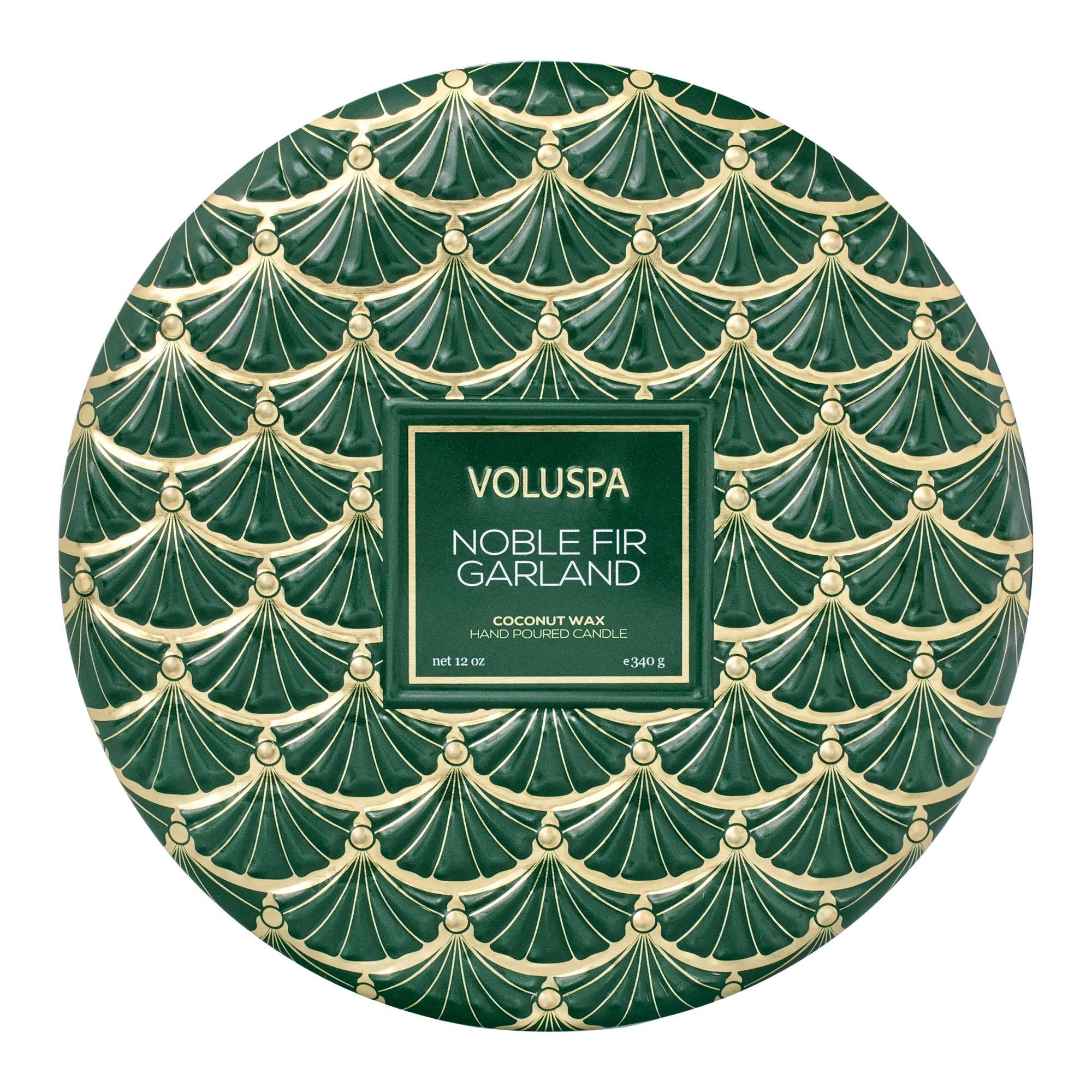 Voluspa - Noble Fir Girland - 3-Wick Tin Candle